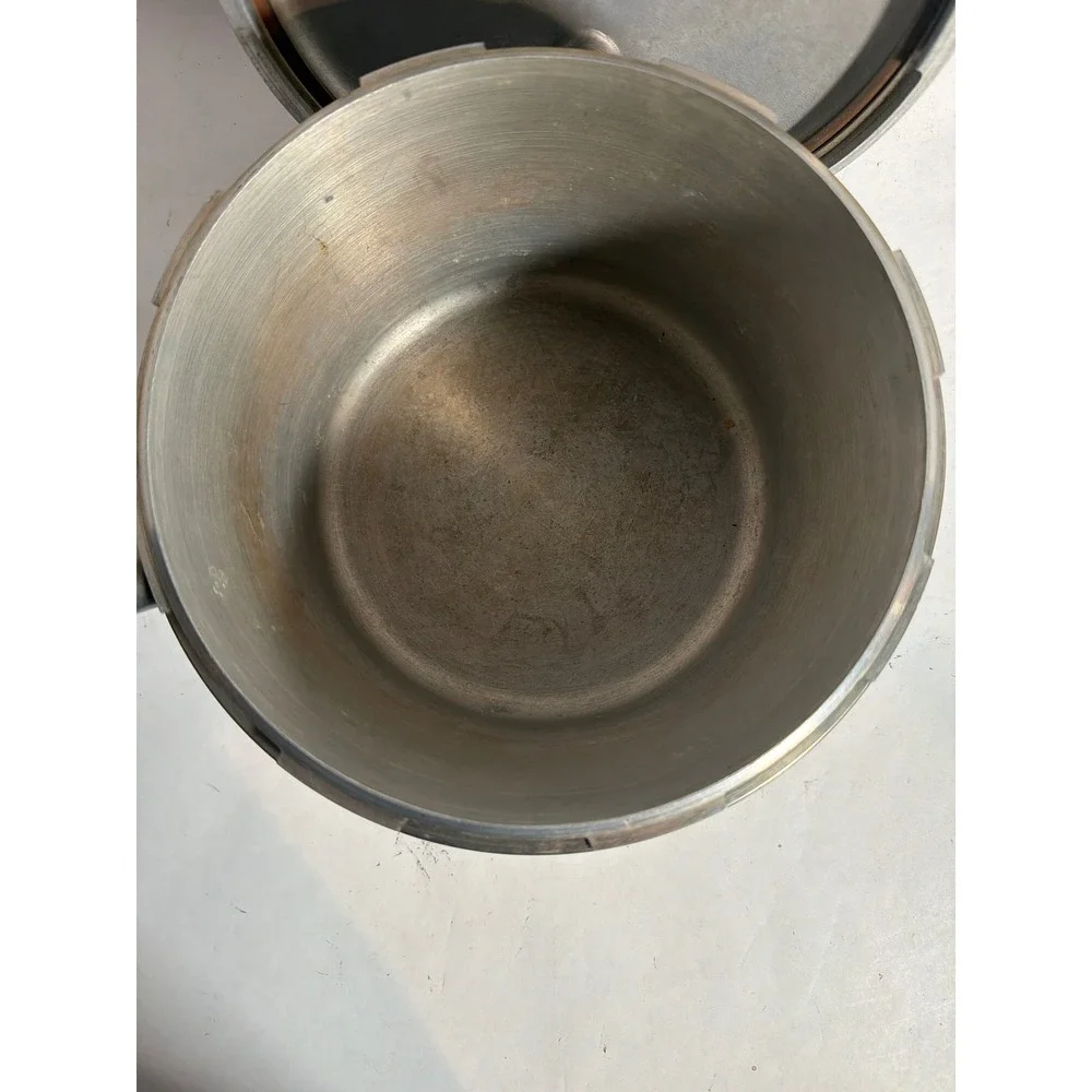 Vintage Presto Pressure Cooker 4 Qt Model 40 Cast Aluminum Wood Handles 46-6